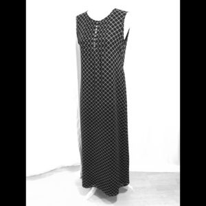 LIZ CLAIBORNE COLLECTION Black/White Maxi Dress